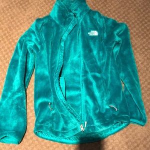 North face jacket teal xs